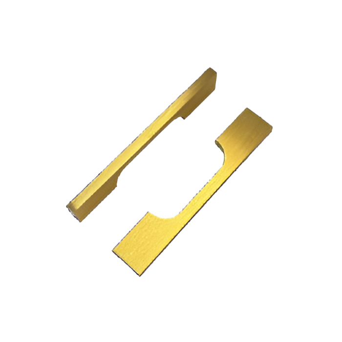 Modern Pull in brushed gold — profile and finish reference