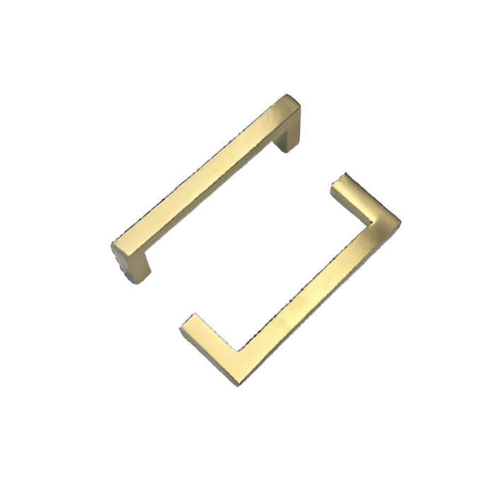 Square Pull in brushed gold — profile and finish reference
