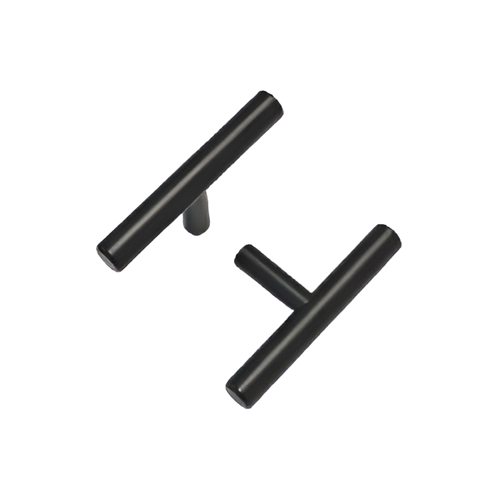 T Knob in matte black — profile and finish reference