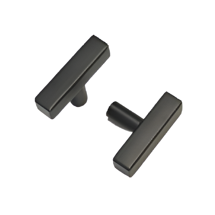 T Square Knob in matte black — profile and finish reference
